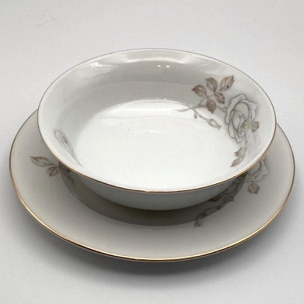 Johann Haviland Sweetheart Rose Fruit Bowl and Bread & Butter Plate